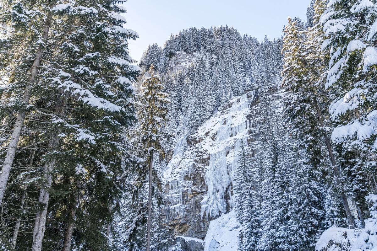 Vereister Sulwald Wasserfall