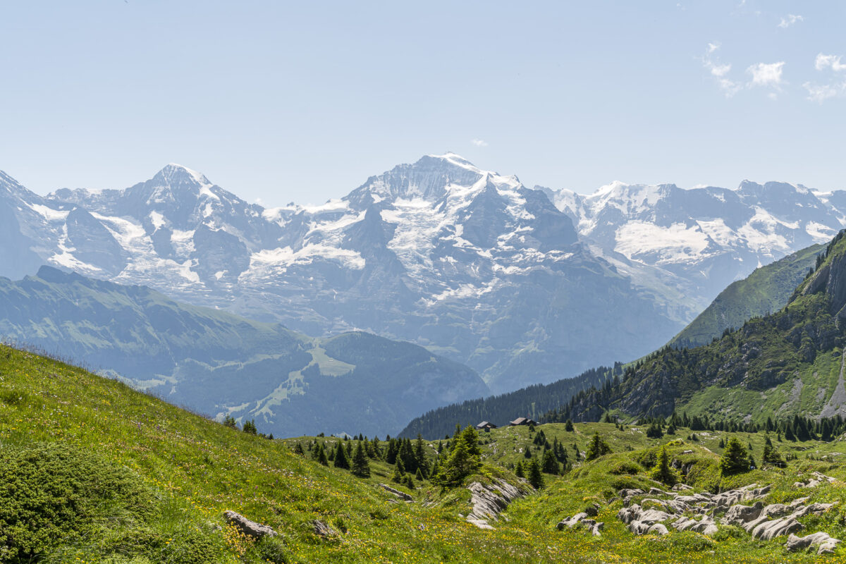 Blick auf Eiger Mönch und Jungfrau