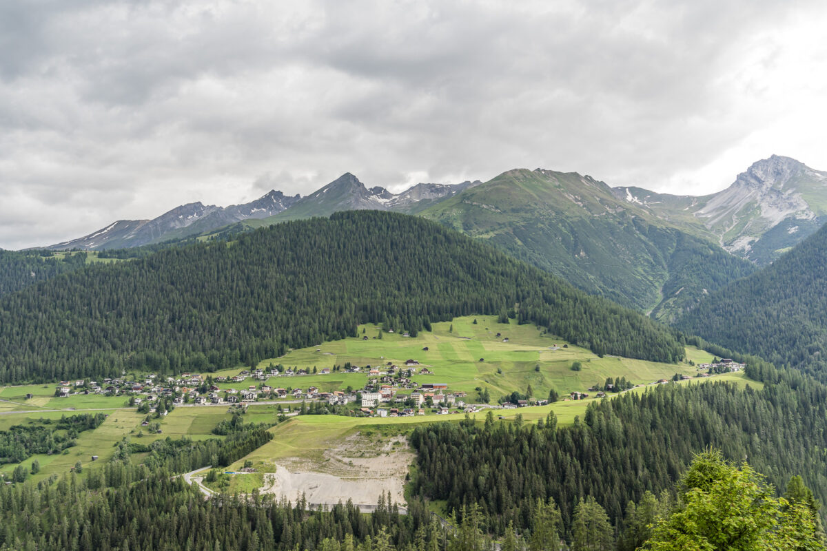 Blick auf Davos Wiesen