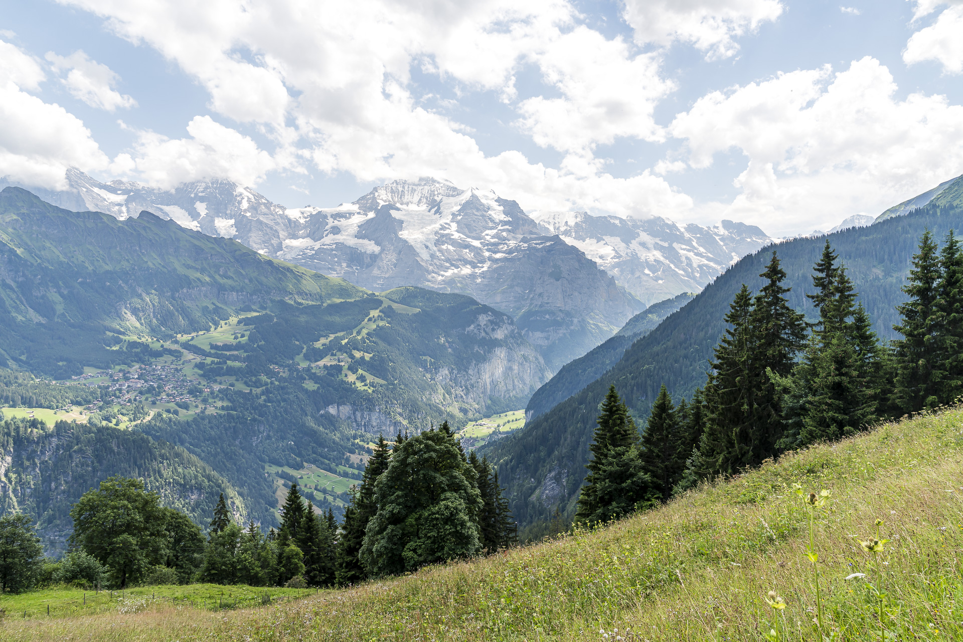 View into the Lauterbrunnen Valley