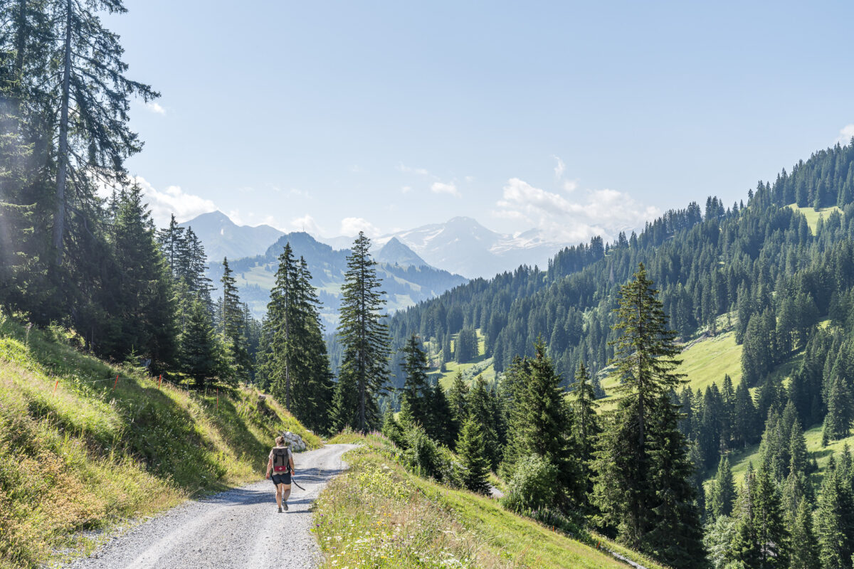 Wandern mit Fonduerucksack