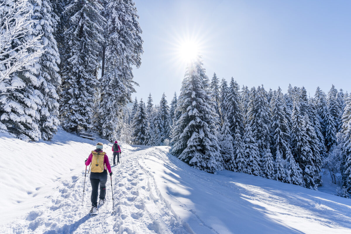 Aufstieg auf dem Furggelen-Scheeschuhtrail