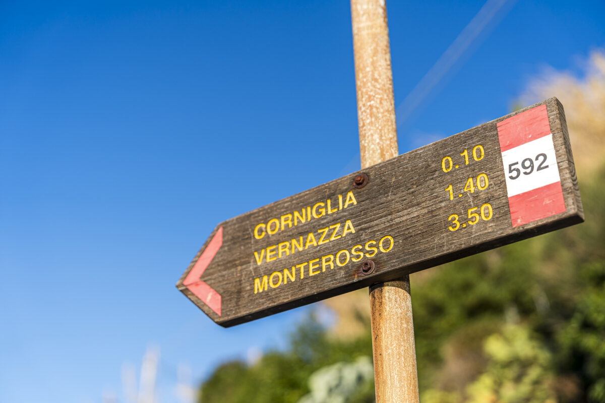 Wegweiser Küstenweg Cinque Terre